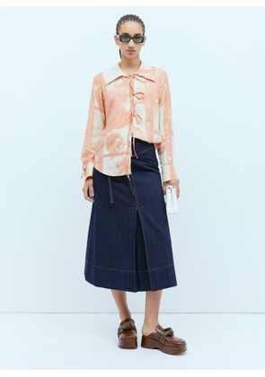 Rejina Pyo Boone Midi Skirt - Woman Skirts Blue Uk - 10