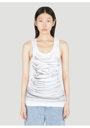 Y/Project Compact Print Tank Top - Woman Tops White L