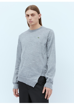Comme des Garçons SHIRT X Lacoste Logo Embroidery Twisted Sweater - Man Knitwear Grey 2