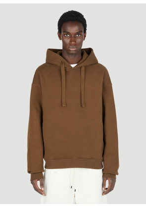 Lemaire Cotton Hooded Sweatshirt - Man Sweatshirts Brown M
