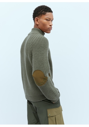 Moncler Pharrell Williams T-neck Wool Knit Sweater -  Sweatshirts Green L