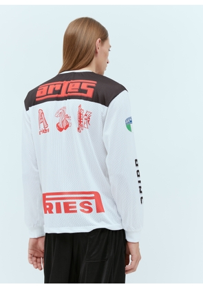 Aries Airtex Moto Multi Graphic T-shirt - Man Long Sleeve T-shirts White L