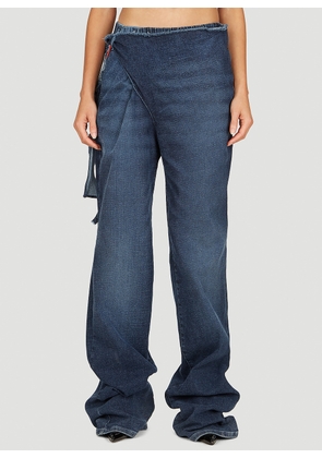Ottolinger Wraparound Denim Pants - Woman Jeans Blue S