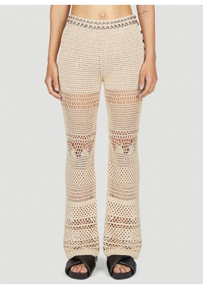 Paco Rabanne Crochet Pants - Woman Pants Beige M