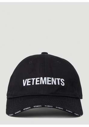 VETEMENTS Iconic Logo Baseball Cap - Woman Hats Black One Size