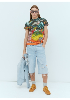 ERL Graphic Print Knit Shirt - Man T-shirts Multicolour S