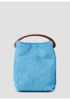 Dries Van Noten Pony Hair Handbag - Woman Handbags Blue One Size