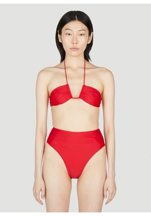 Ziah Neal Halter Bikini Top - Woman Swimwear Red Uk - 10