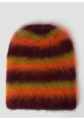 Brain Dead Fuzzy Knit Beanie Hat -  Hats Orange One Size