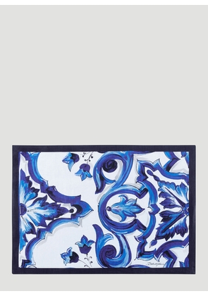 Dolce & Gabbana Casa 'blu Mediterraneo' Linen Placemat And Napkin Set -  Textiles Multicoloured One Size