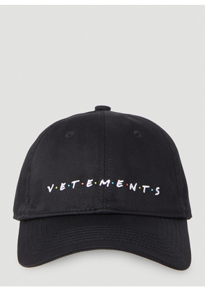 Vetements Friendly Logo Baseball Cap - Man Hats Black One Size
