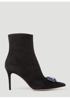 Gianvito Rossi Jaipur Suede High Heel Boots - Woman Boots Black Eu - 37