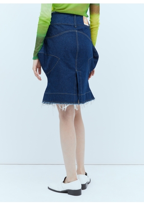 Paula Canovas del Vas Spiky Denim Skirt - Woman Skirts Blue M