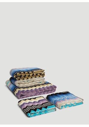 MissoniHome Set Of Five Giacomo Towels -  Textiles Blue One Size