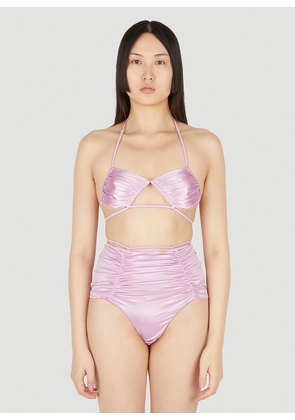 Isa Boulder Sculpture Bikini Top - Woman Swimwear Pink Xs