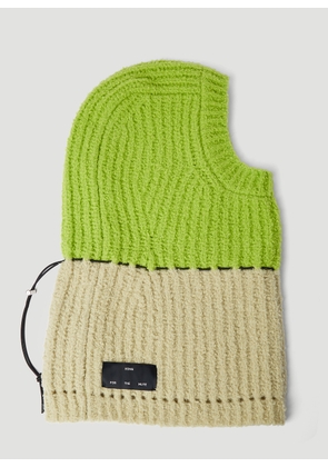 Song for the Mute Oversized Knitted Balaclava - Man Hats Green One Size
