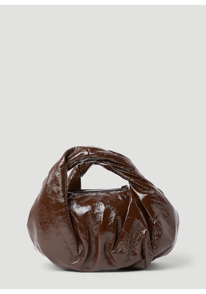 Dries Van Noten Twisted Handle Handbag - Woman Handbags Dark Brown One Size