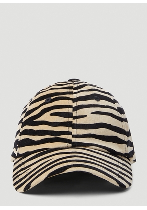 Paco Rabanne Zebra Print Baseball Cap - Woman Hats Beige One Size