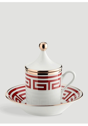 Ginori 1735 Set Of Two Labirinto Tête À Tête -  Tea & Coffee Red One Size