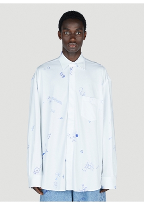 Vetements Scribbled Jersey Shirt - Man Shirts White Xl