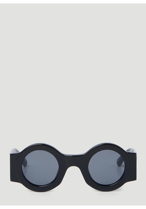 Dries Van Noten Round Sunglasses -  Sunglasses Black One Size