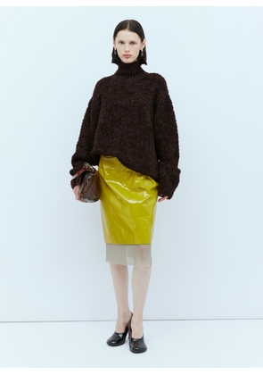 Dries Van Noten Coated Midi Skirt - Woman Skirts Yellow Fr - 40