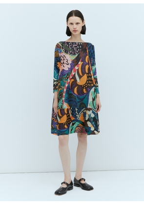 Pleats Please Issey Miyake Graphic Pleated Dress - Woman Dresses Multicolour 3