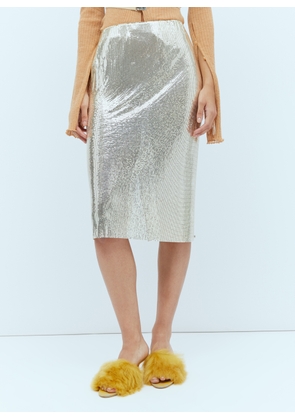 Sportmax Chainmail Midi Skirt - Woman Skirts Gold It - 42
