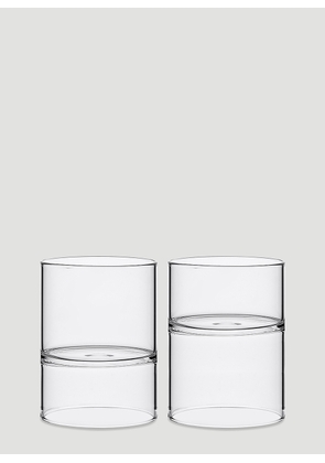 Fferrone Design Set Of Two Revolution Rocks And Martini Glass -  Glassware Transparent One Size