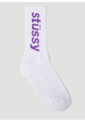 Stüssy Helvetica Long Socks - Man Socks White Us 08 - 13