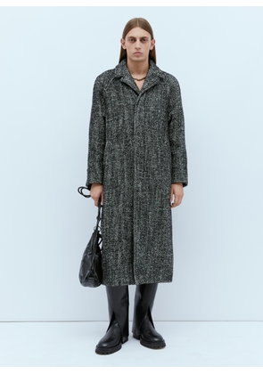 Dries Van Noten Marled Long Wool Coat - Man Coats Grey S