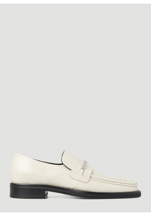 Martine Rose Square Toe Chain Loafers - Man Loafers White Eu - 40
