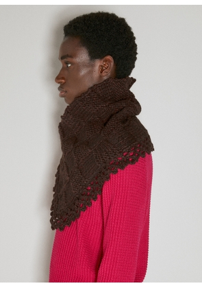 Kiko Kostadinov Apasia Crochet Scarf - Man Scarves Brown One Size