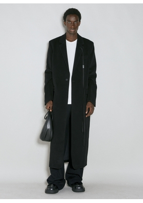 Ann Demeulemeester Straight Wool Tailored Coat - Man Coats Black It - 50
