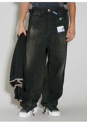 Maison Mihara Yasuhiro Embedded Denim Jeans - Man Jeans Black Eu - 48