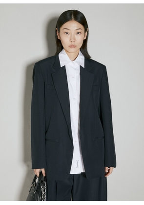 Alexander Wang Drapey Crepe Oversized Blazer With Cotton-Poplin