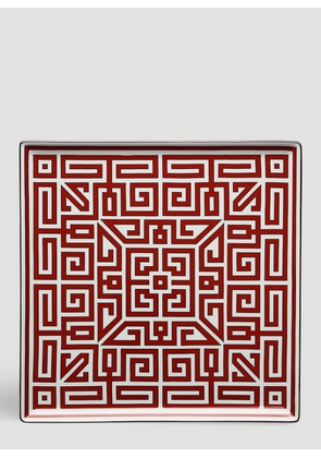 Ginori 1735 Labirinto Vide Poche Squared Plate -  Organising Red One Size