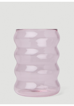 Sophie Lou Jacobsen Ripple Glass -  Glassware Pink One Size