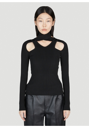 Coperni Cut-out Knit Sweater - Woman Knitwear Black Xs