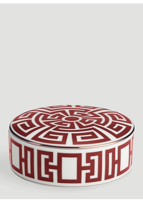 Ginori 1735 Labirinto Round Box With Cover -  Organising Red One Size