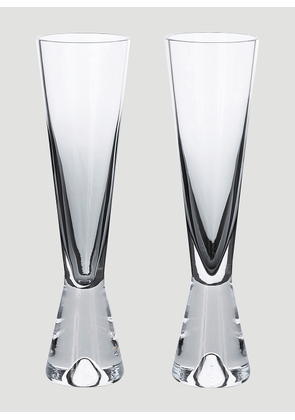 Tom Dixon Set Of Two Tank Champagne Glasses -  Glassware Black One Size