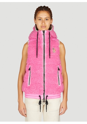 Moncler Grenoble Teddy Down Gilet - Woman Jackets Pink S