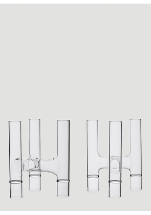 Fferrone Design Set Of Two Trio Candelabras -  Candles & Scents Transparent One Size