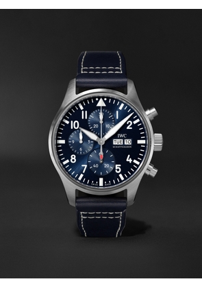 IWC Schaffhausen - Pilot's Automatic Chronograph 43mm Stainless Steel and Leather Watch, Ref. No. IWIW378003 - Men - Blue