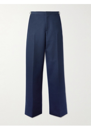 Bottega Veneta - Straight-Leg Wool-Flannel Trousers - Men - Blue - IT 46