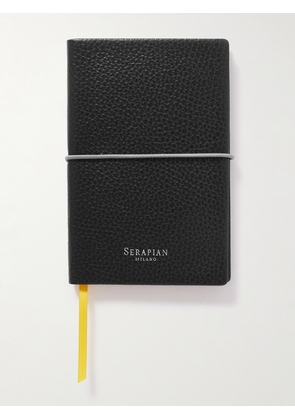 Serapian - Logo-Print Full-Grain Leather Notebook - Men - Brown