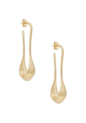 Lemaire Short Drop Earrings in Light Gold - Metallic Gold. Size all.