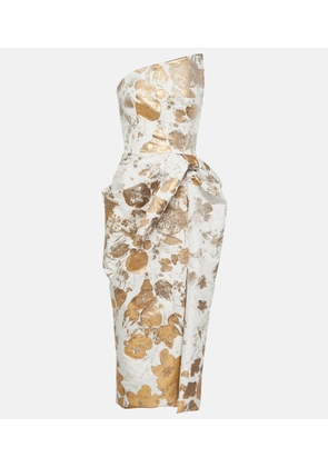 Alexander McQueen Asymmetric brocade gown