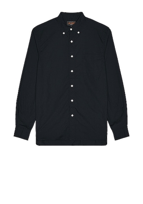 Beams Plus B.D Color Broad in Navy - Navy. Size L (also in M, S, XL/1X).
