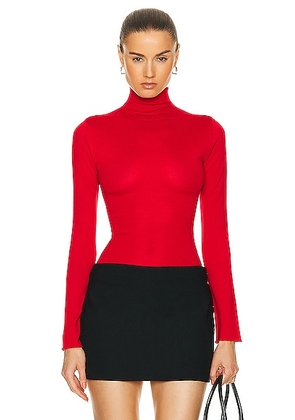 Marni Long Sleeve Turtleneck Top in Tulip - Red. Size 40 (also in 42).